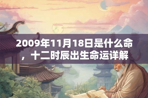 2009年11月18日是什么命，十二时辰出生命运详解
