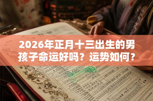 2026年正月十三出生的男孩子命运好吗？运势如何？