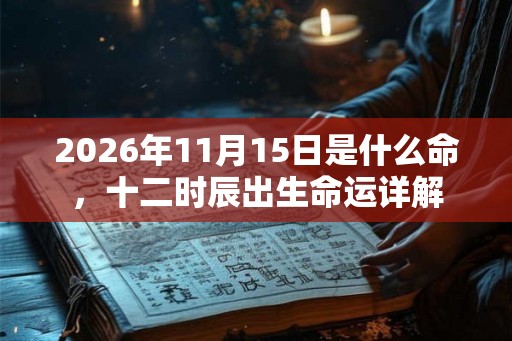 2026年11月15日是什么命，十二时辰出生命运详解