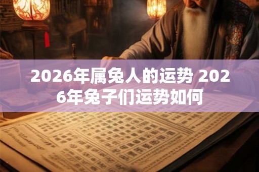 2026年属兔人的运势 2026年兔子们运势如何 2026年属兔人的运势 2026年兔子们运势如何