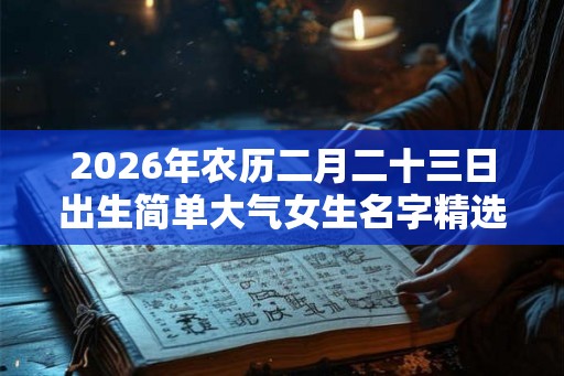 2026年农历二月二十三日出生简单大气女生名字精选