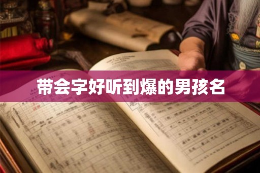 带会字好听到爆的男孩名