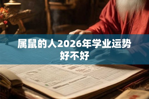 属鼠的人2026年学业运势好不好