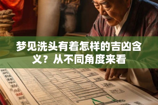 梦见洗头有着怎样的吉凶含义？从不同角度来看