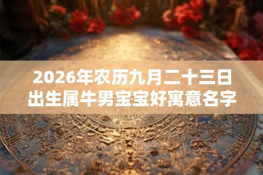 2026年农历九月二十三日出生属牛男宝宝好寓意名字