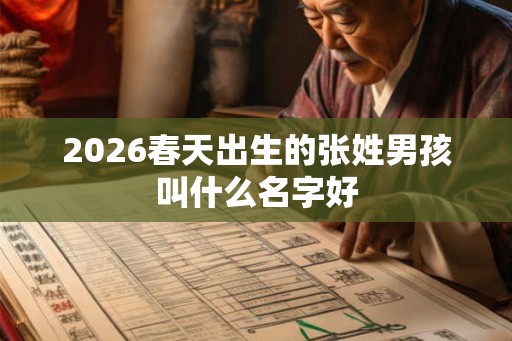 2026春天出生的张姓男孩叫什么名字好