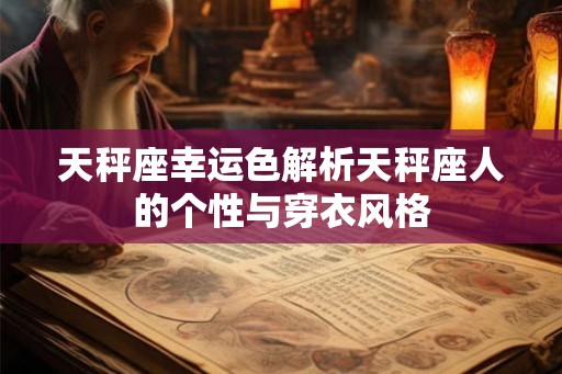 天秤座幸运色解析天秤座人的个性与穿衣风格 天秤座幸运色解析天秤座人的个性与穿衣风格