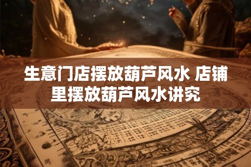 生意门店摆放葫芦风水 店铺里摆放葫芦风水讲究