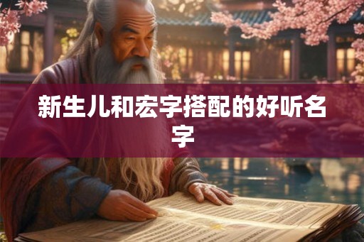 新生儿和宏字搭配的好听名字