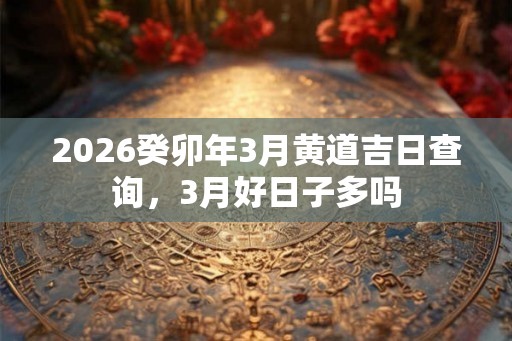 2026癸卯年3月黄道吉日查询,3月好日子多吗 2026癸卯年3月黄道吉日查询,3月好日子多吗