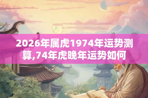 2026年属虎1974年运势测算,74年虎晚年运势如何