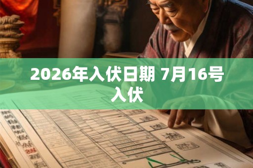 2026年入伏日期 7月16号入伏