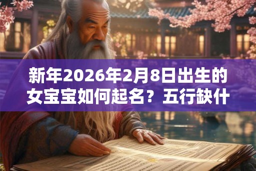 新年2026年2月8日出生的女宝宝如何起名？五行缺什么？