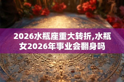 2026水瓶座重大转折,水瓶女2026年事业会翻身吗 2026水瓶座重大转折,水瓶女2026年事业会翻身吗