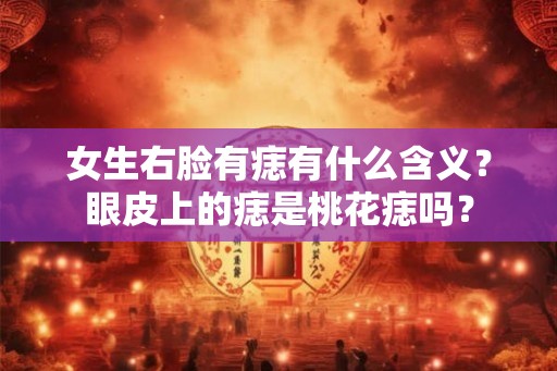 女生右脸有痣有什么含义？眼皮上的痣是桃花痣吗？