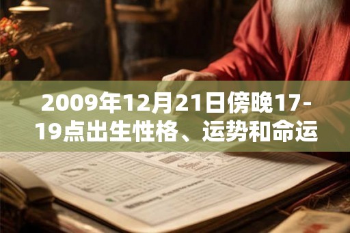 2009年12月21日傍晚17-19点出生性格、运势和命运