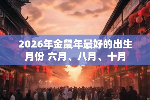 2026年金鼠年最好的出生月份 六月、八月、十月
