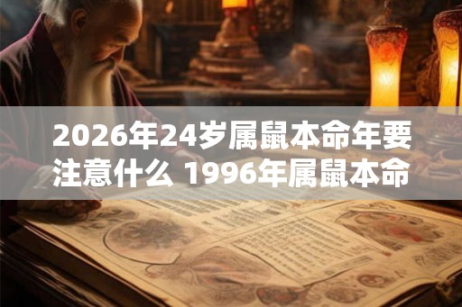 2026年24岁属鼠本命年要注意什么 1996年属鼠本命年运势