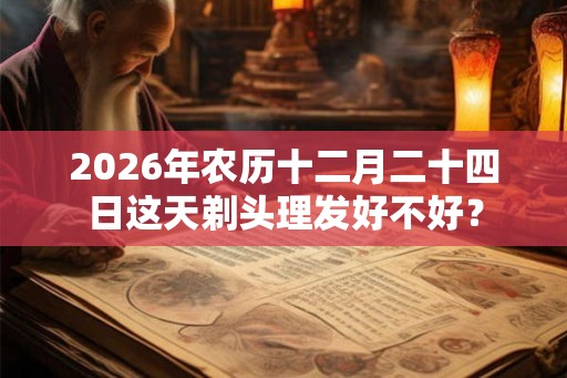 2026年农历十二月二十四日这天剃头理发好不好？