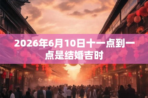 2026年6月10日十一点到一点是结婚吉时
