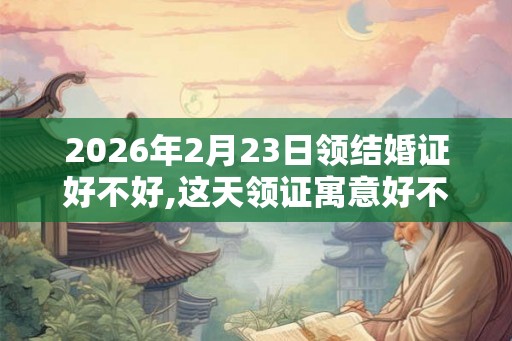 2026年2月23日领结婚证好不好,这天领证寓意好不好