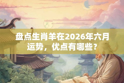 盘点生肖羊在2026年六月运势，优点有哪些？