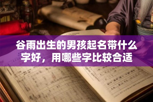 谷雨出生的男孩起名带什么字好，用哪些字比较合适