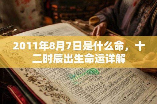 2011年8月7日是什么命，十二时辰出生命运详解