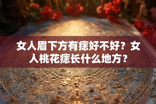 女人眉下方有痣好不好？女人桃花痣长什么地方？