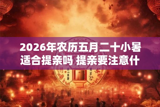 2026年农历五月二十小暑适合提亲吗 提亲要注意什么