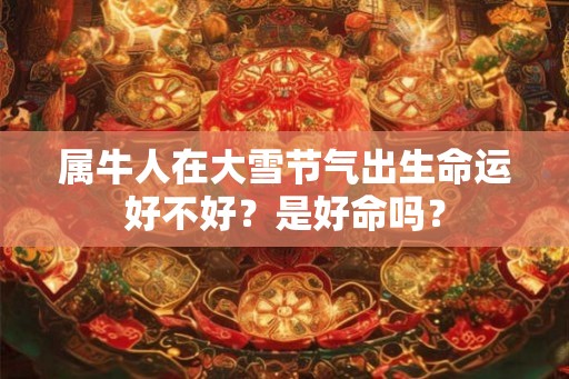 属牛人在大雪节气出生命运好不好?是好命吗? 属牛人在大雪节气出生命运好不好?是好命吗?