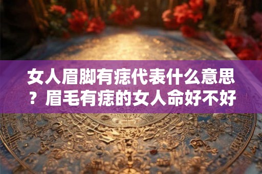 女人眉脚有痣代表什么意思?眉毛有痣的女人命好不好? 女人眉脚有痣代表什么意思?眉毛有痣的女人命好不好?