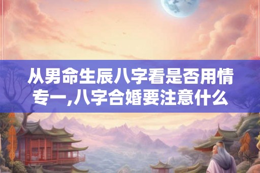 从男命生辰八字看是否用情专一,八字合婚要注意什么？