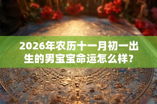2026年农历十一月初一出生的男宝宝命运怎么样？