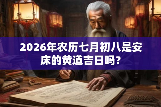 2026年农历七月初八是安床的黄道吉日吗？