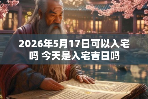 2026年5月17日可以入宅吗 今天是入宅吉日吗