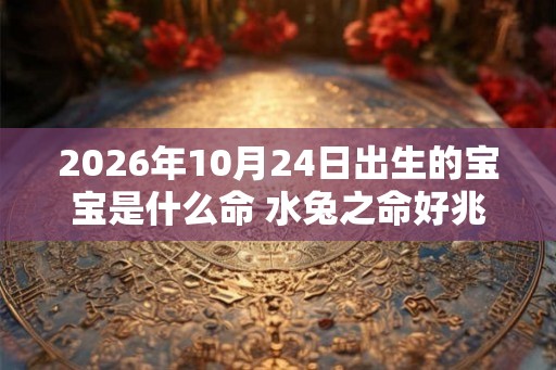2026年10月24日出生的宝宝是什么命 水兔之命好兆头