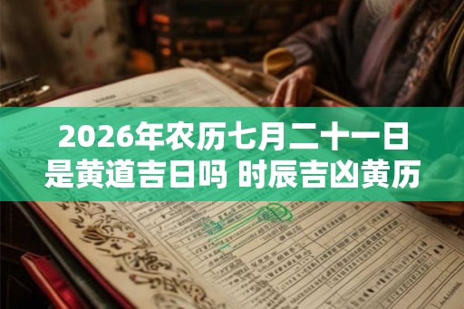 2026年农历七月二十一日是黄道吉日吗 时辰吉凶黄历查询