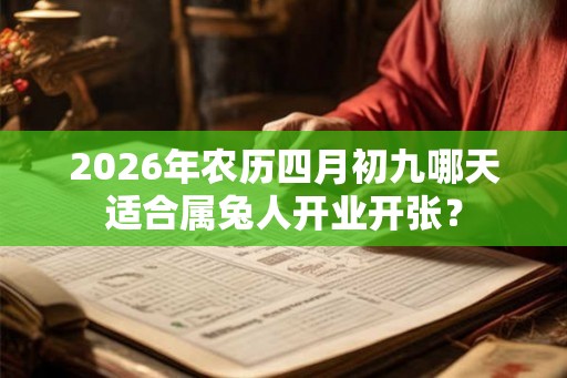 2026年农历四月初九哪天适合属兔人开业开张？