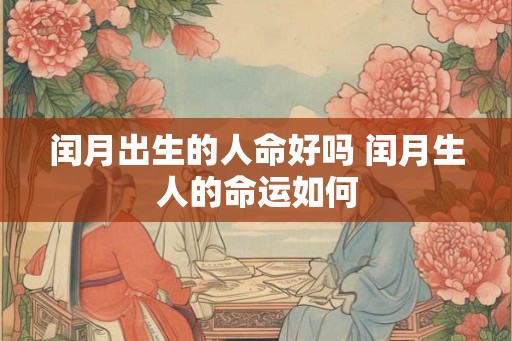 闰月出生的人命好吗 闰月生人的命运如何 闰月出生的人命好吗 闰月生人的命运如何