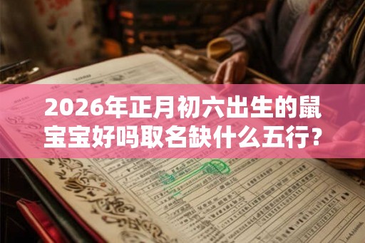 2026年正月初六出生的鼠宝宝好吗取名缺什么五行？