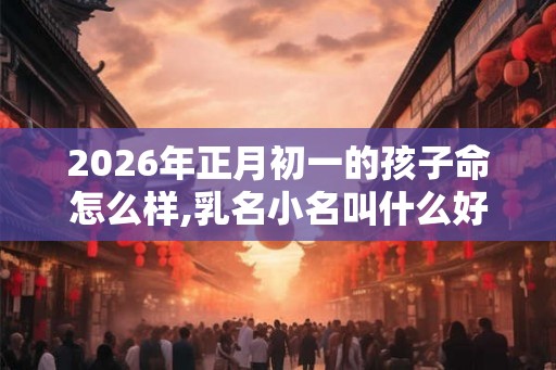 2026年正月初一的孩子命怎么样,乳名小名叫什么好？