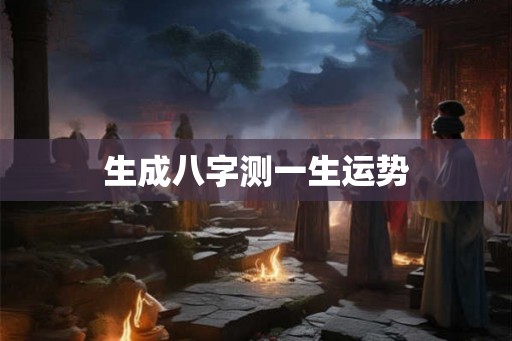 生成八字测一生运势