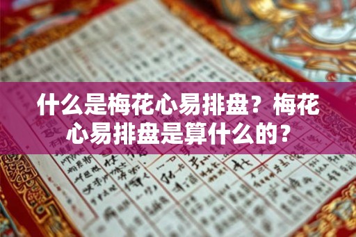 什么是梅花心易排盘?梅花心易排盘是算什么的? 什么是梅花心易排盘?梅花心易排盘是算什么的?