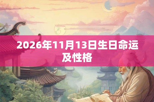 2026年11月13日生日命运及性格