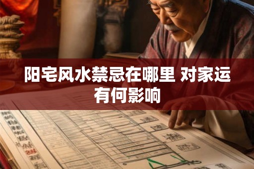 阳宅风水禁忌在哪里 对家运有何影响