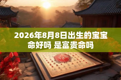 2026年8月8日出生的宝宝命好吗 是富贵命吗 2026年8月8日出生的宝宝命好吗 是富贵命吗