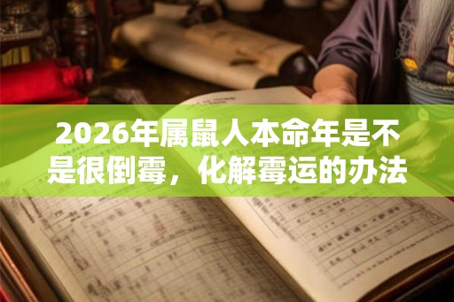 2026年属鼠人本命年是不是很倒霉，化解霉运的办法