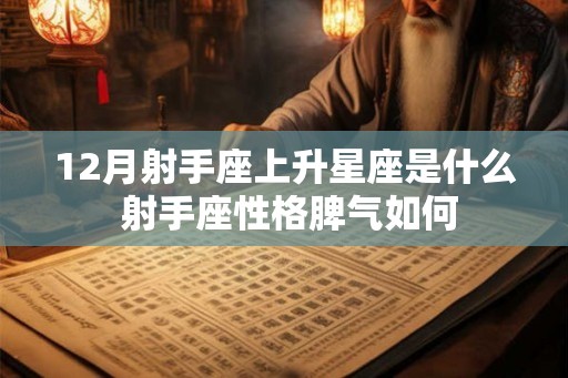 12月射手座上升星座是什么 射手座性格脾气如何