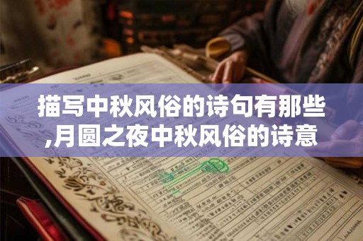 描写中秋风俗的诗句有那些,月圆之夜中秋风俗的诗意画卷